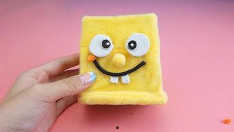 海绵宝宝串珠笔筒视频,创意手工DIY教程